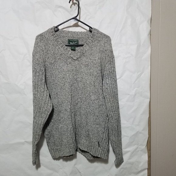 Woolrich Woolen Mills gray wool blend sweater men's size large 13039 - Picture 2 of 9
